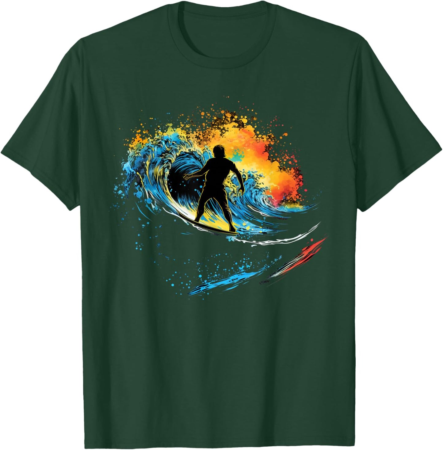 Cool Surfing Boys Graphic Men Surfer T-Shirt - T-Shirt | Forest