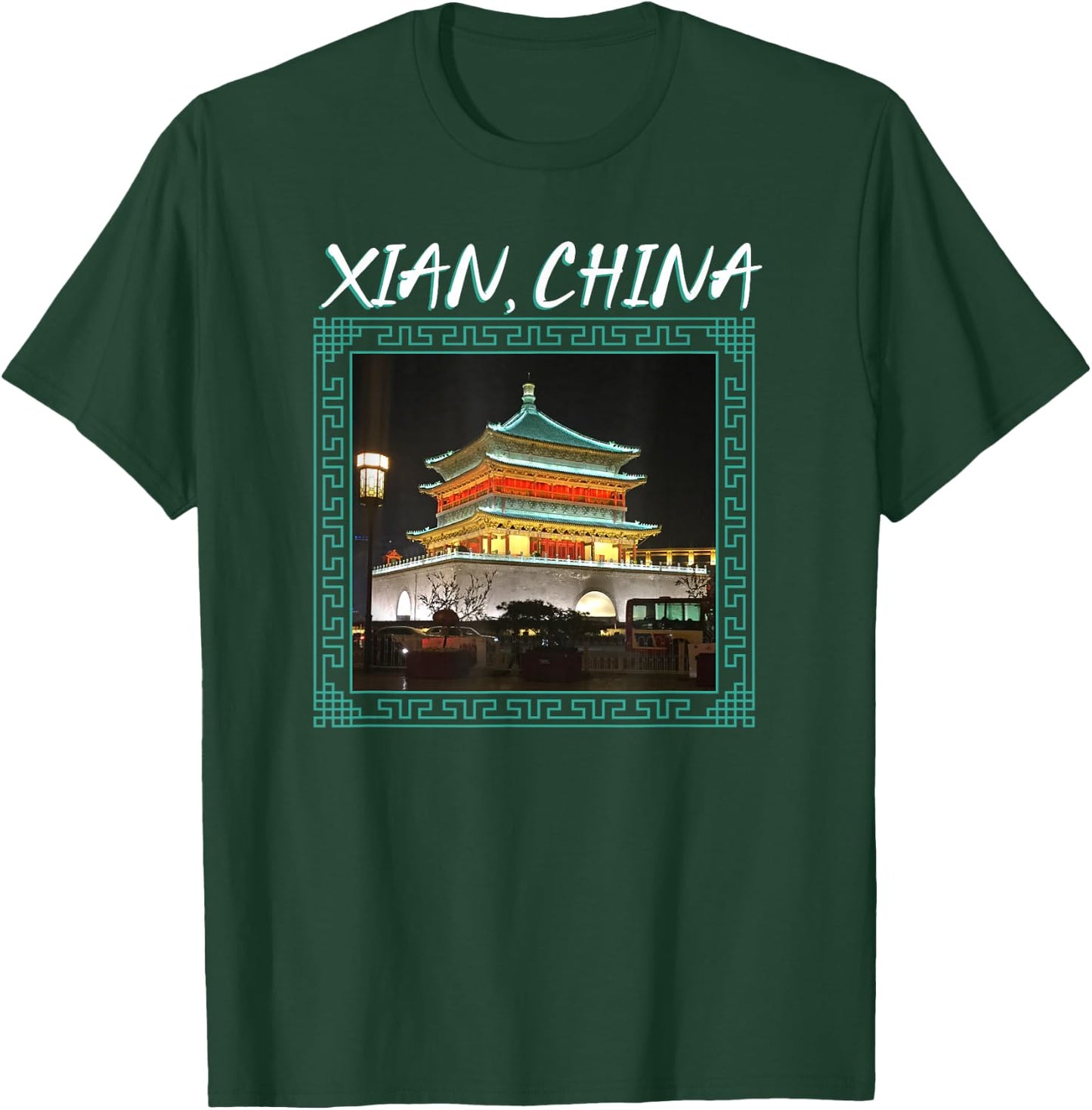 China's Ancient Xian Bell Tower T-Shirt - T-Shirt | Forest