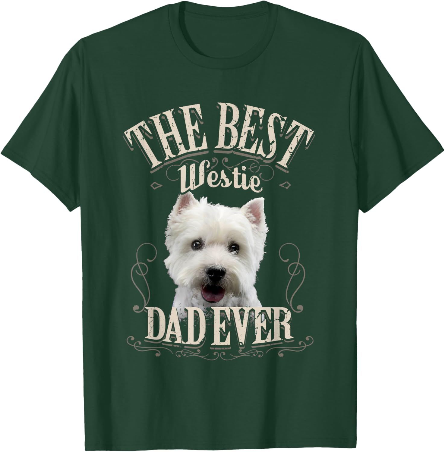 Best Westie Papa Aller West Highland White Terrier Gift T-Shirt - T-Shirt | Forest