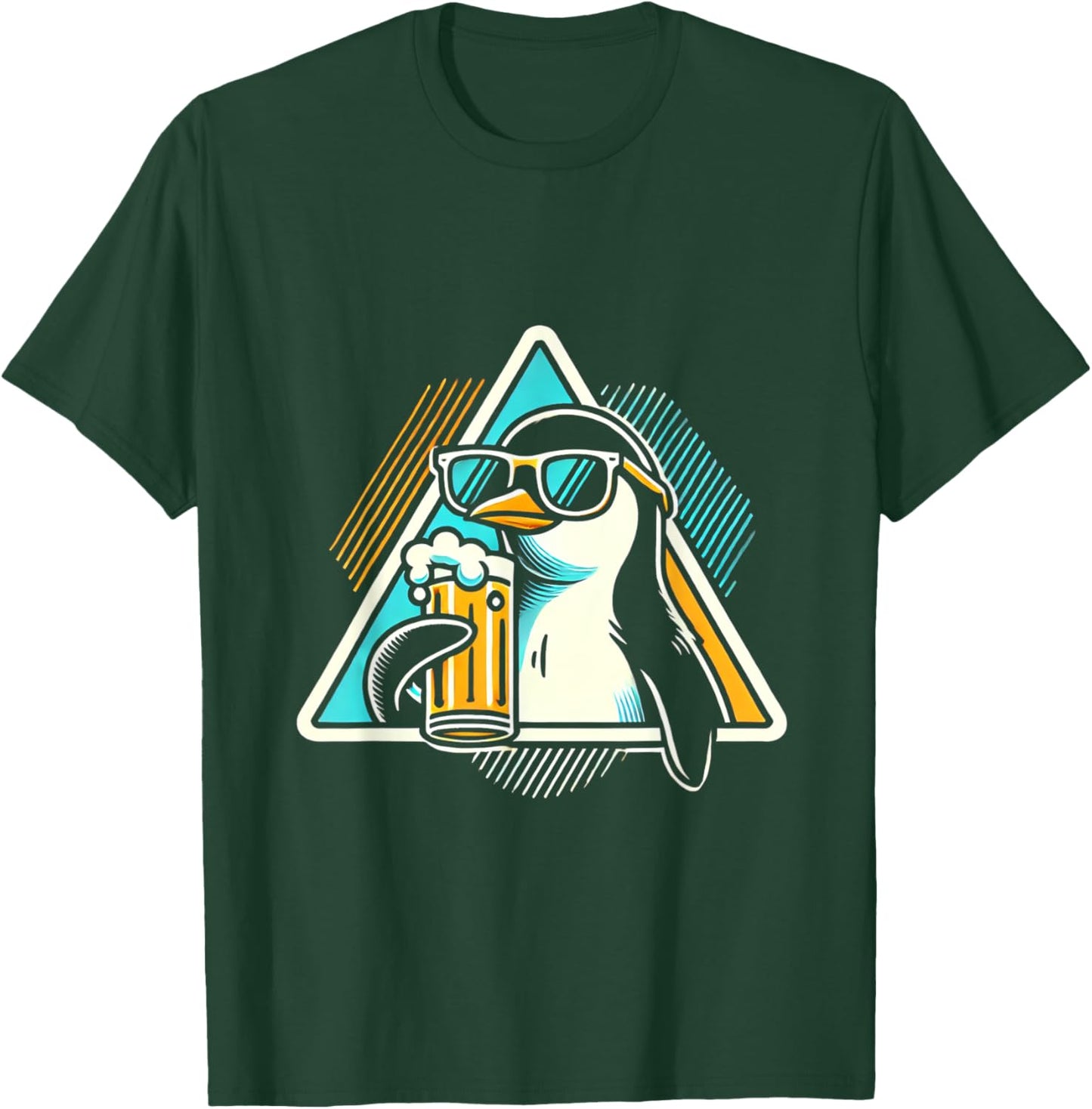 Beer Drinking Summer Holiday Sunglasses Penguin Women T-Shirt - T-Shirt | Forest