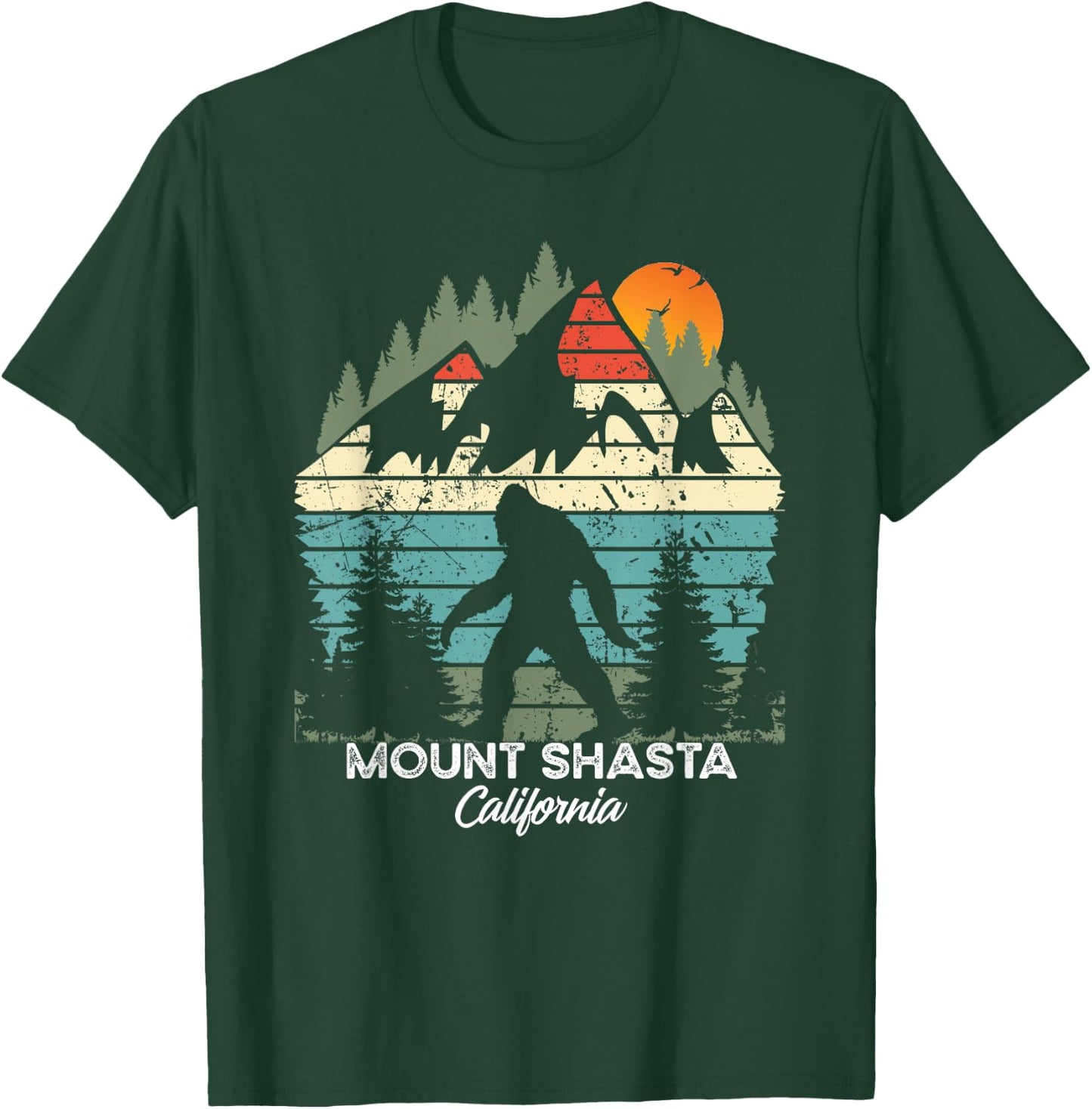 Vintage Mount Shasta California National Park Retro 80's T-Shirt - T-Shirt | Forest