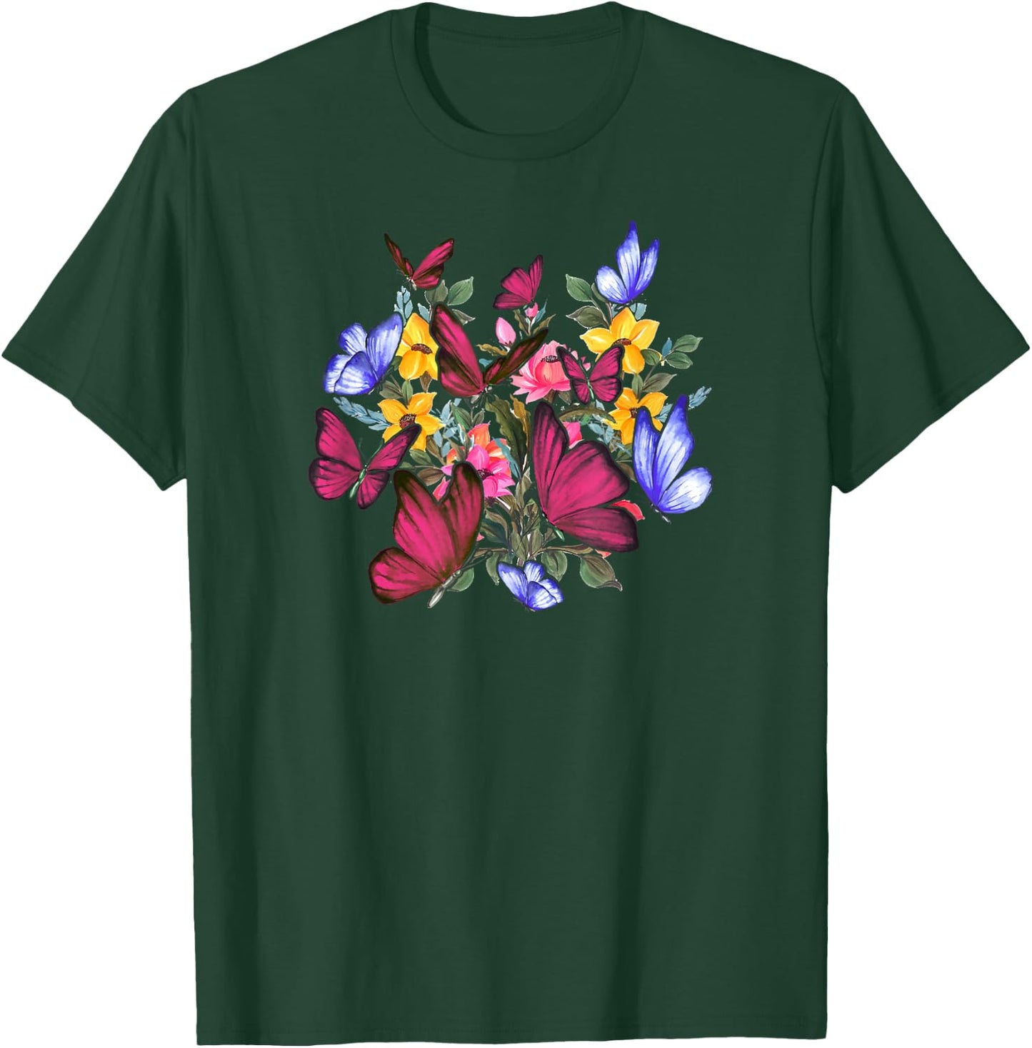 Colorful Cute Butterfly - Butterflies T-Shirt - T-Shirt | Forest