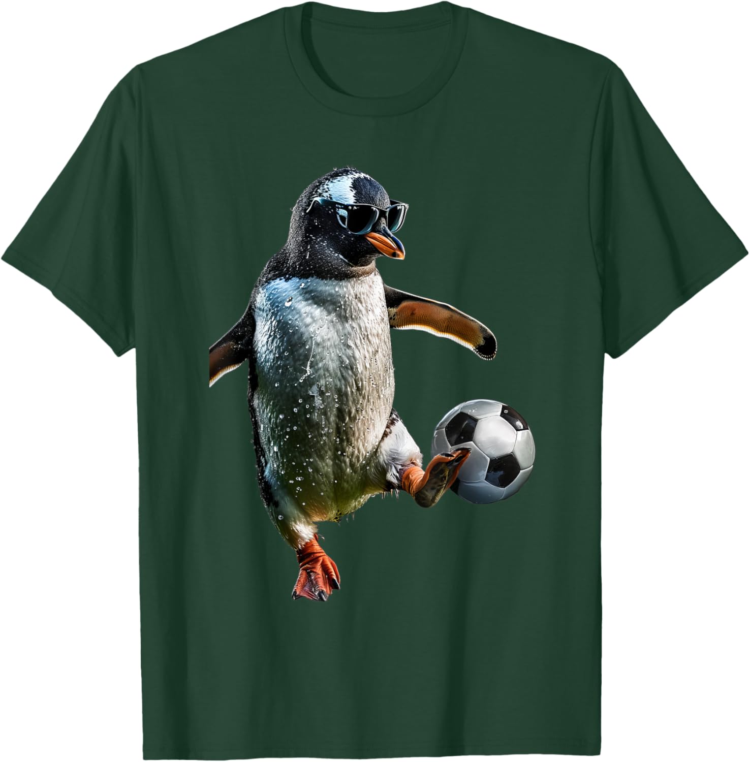 Penguin Soccer Football T-Shirt - T-Shirt | Forest