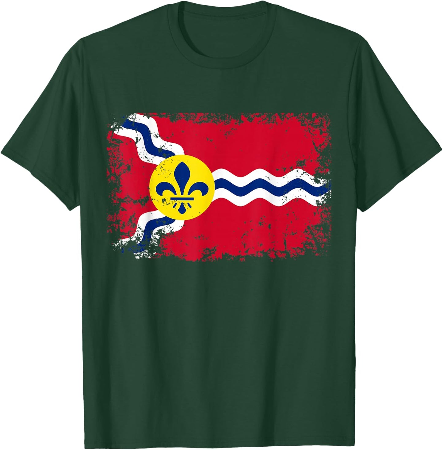 St. Louis STL Flag T-Shirt - T-Shirt | Forest
