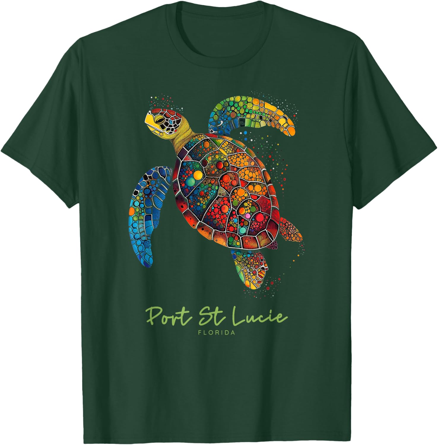 Port St Lucie Florida FL Beach Gift Sea Turtle T-Shirt - T-Shirt | Forest