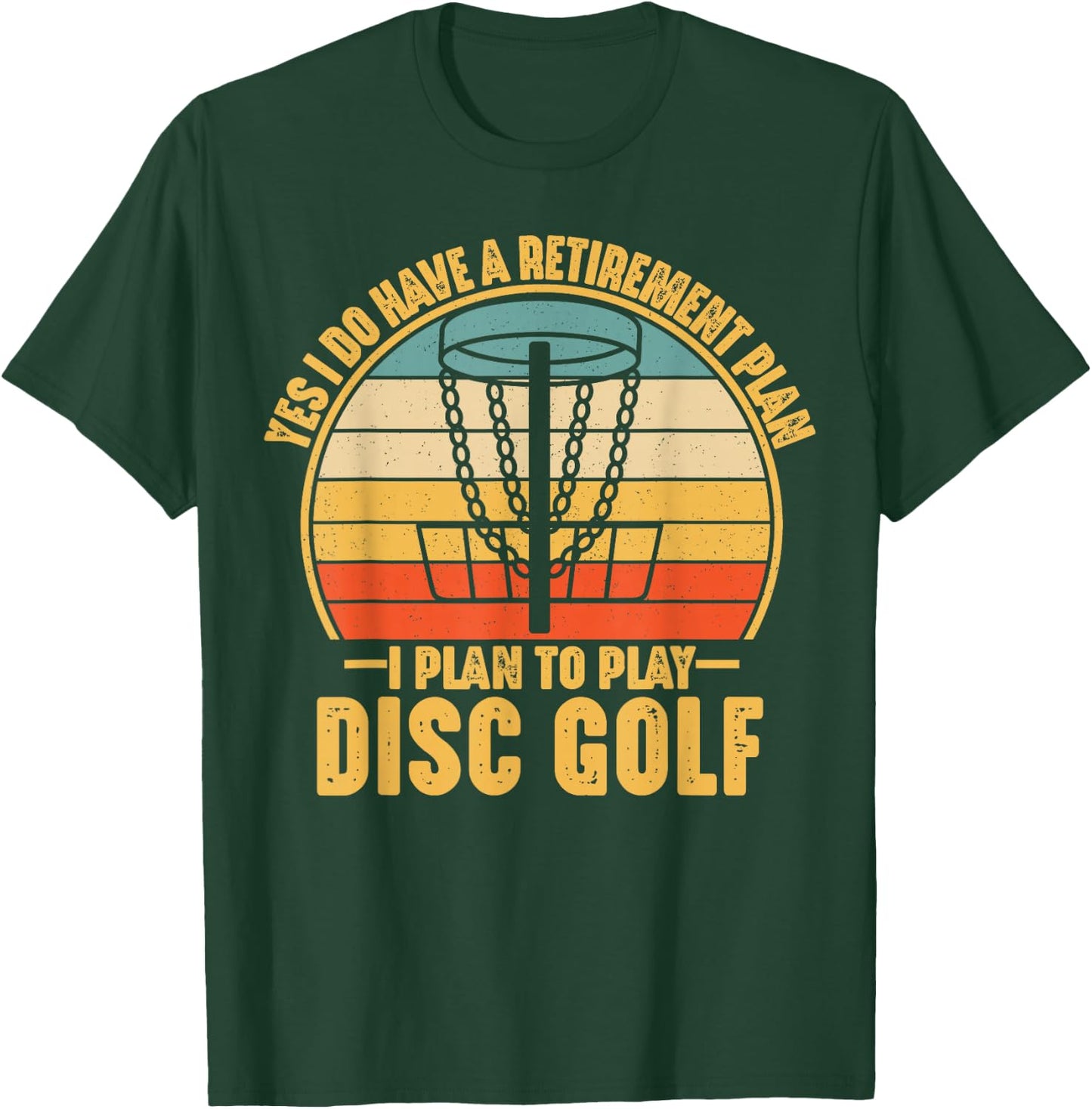Retirement Gifts for Disc Golfers Funny Disc Golf Sport T-Shirt - T-Shirt | Forest