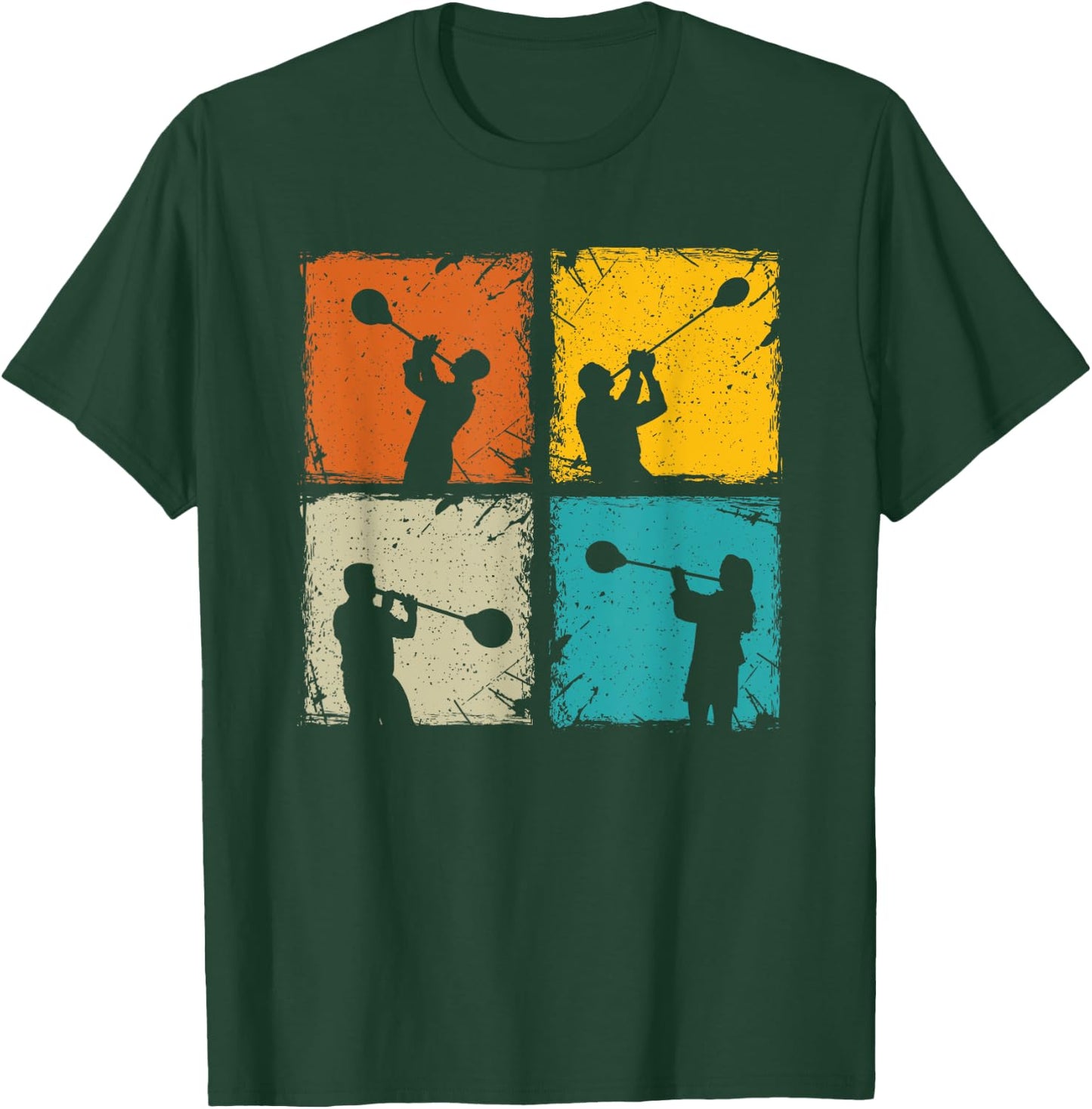 Glass blowing retro squares glassworking - glass blower gift T-Shirt - T-Shirt | Forest