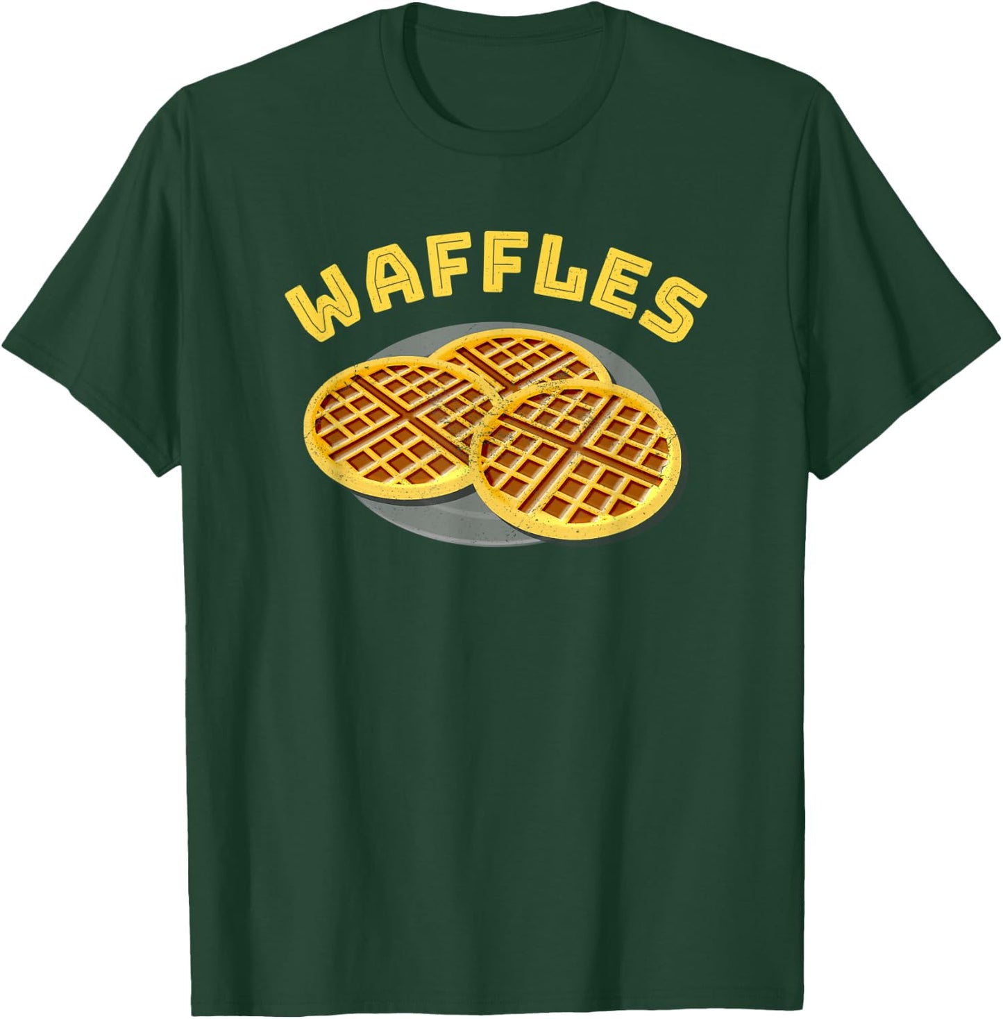 Chicken Waffles Funny Halloween Couple Costume Waffles Half T-Shirt - T-Shirt | Forest