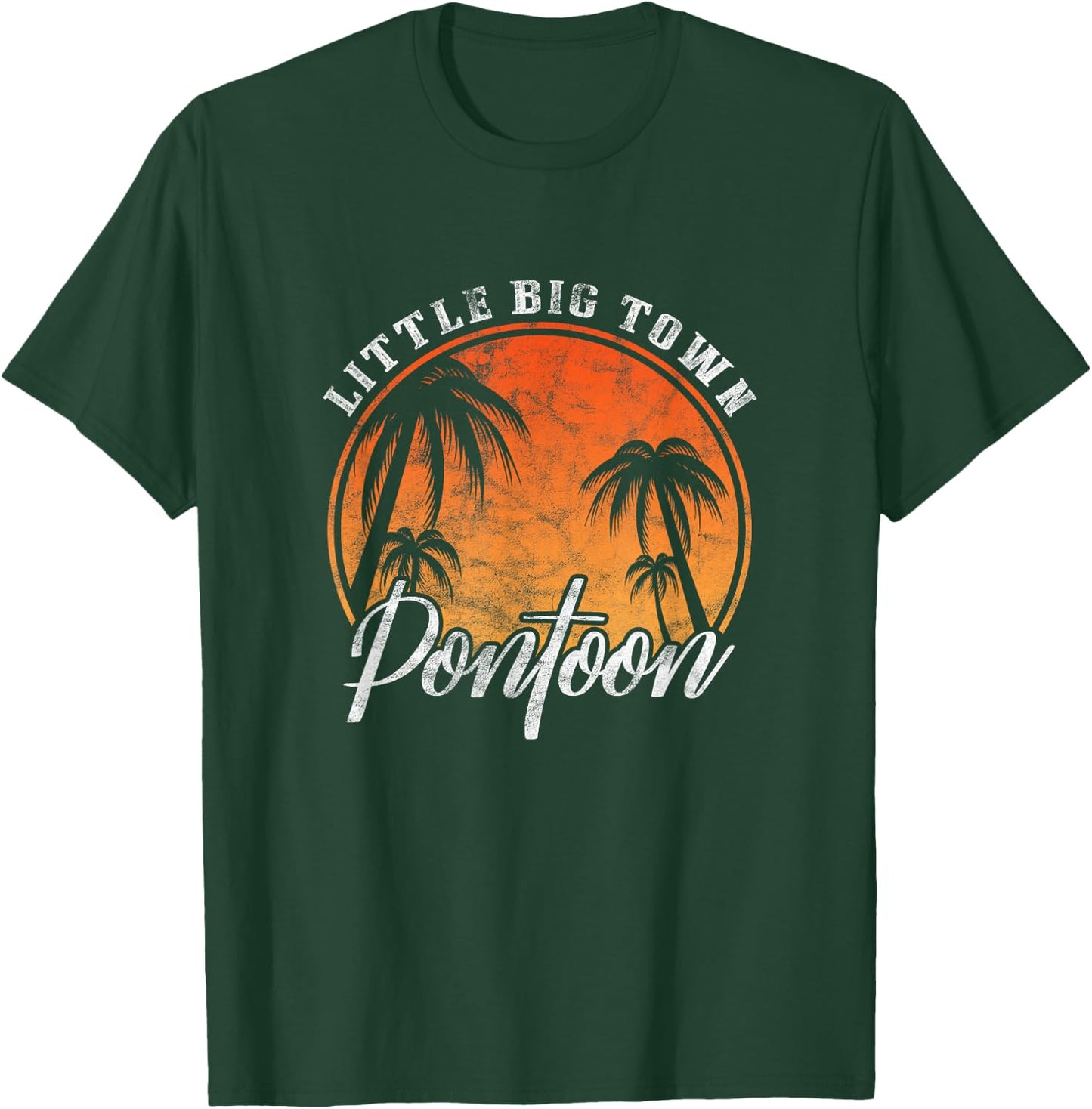 Little Big Town Pontoon Summer Vacation Vintage T-Shirt - T-Shirt | Forest