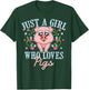 Funny Just A Girl Who Loves Pigs Gift | Cute Mini Piggy Kids T-Shirt - T-Shirt | Forest