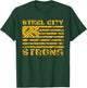 Pittsburgh Steel City Strong American Flag Vintage T-Shirt - T-Shirt | Forest