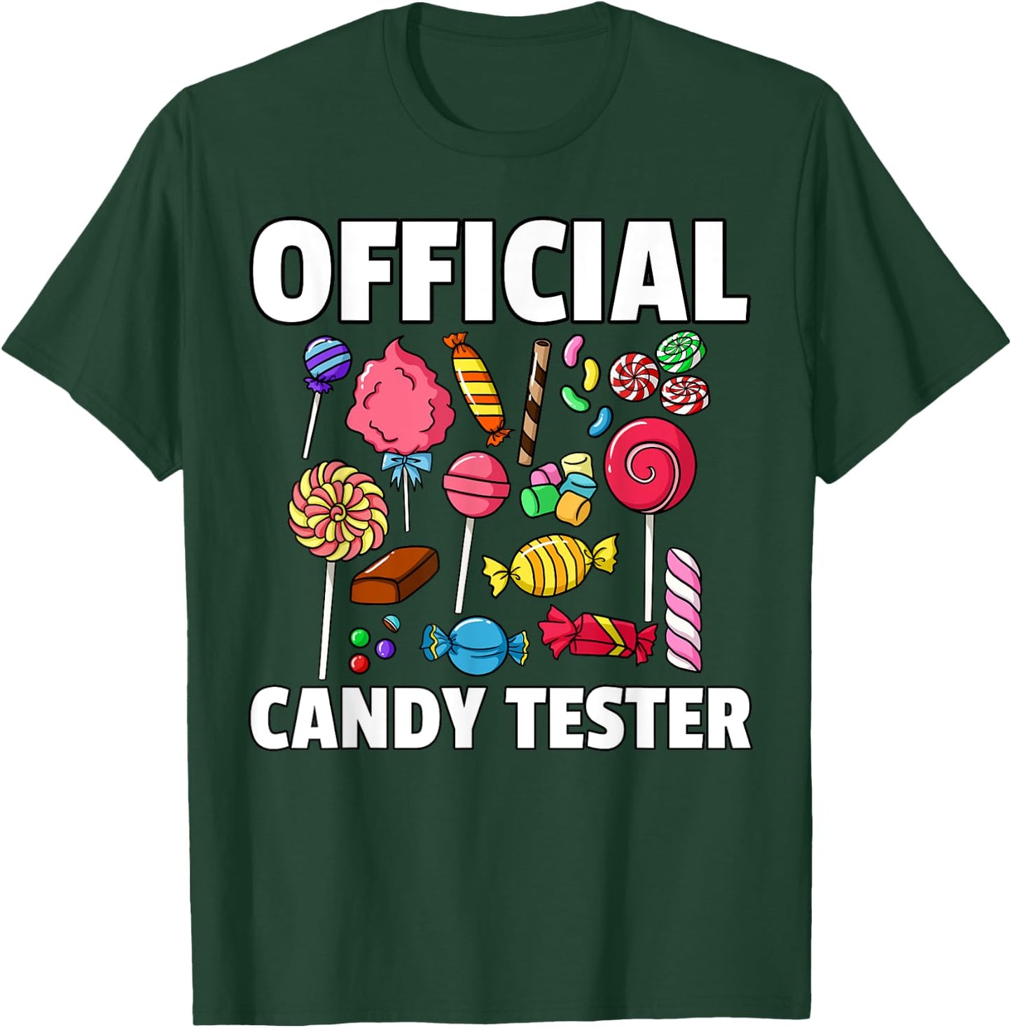 Candy Tester Lollipop Sweets Gift Halloween Kids T-Shirt - T-Shirt | Forest