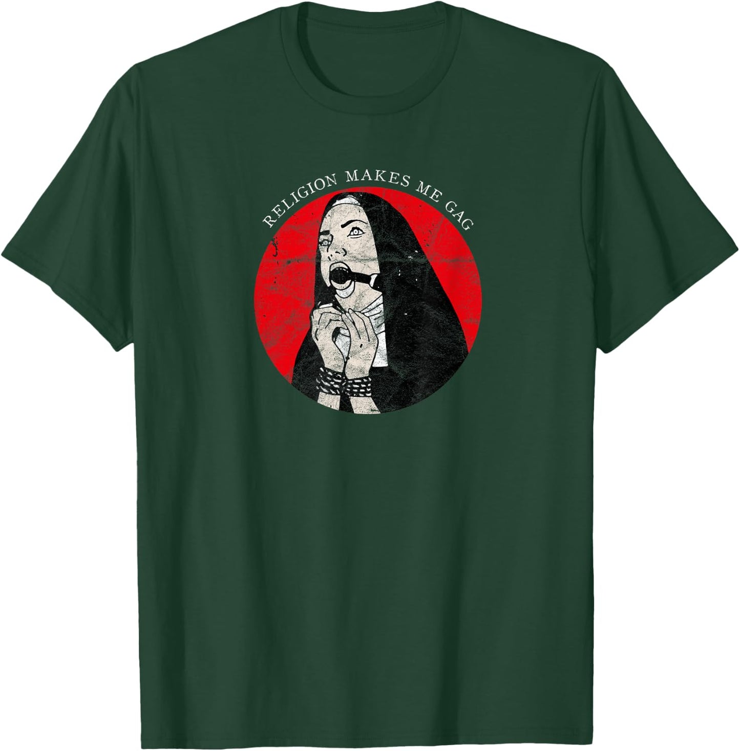 Occult Gothic Grunge Antichrist Nun Satan Devil Black Witch T-Shirt - T-Shirt | Forest