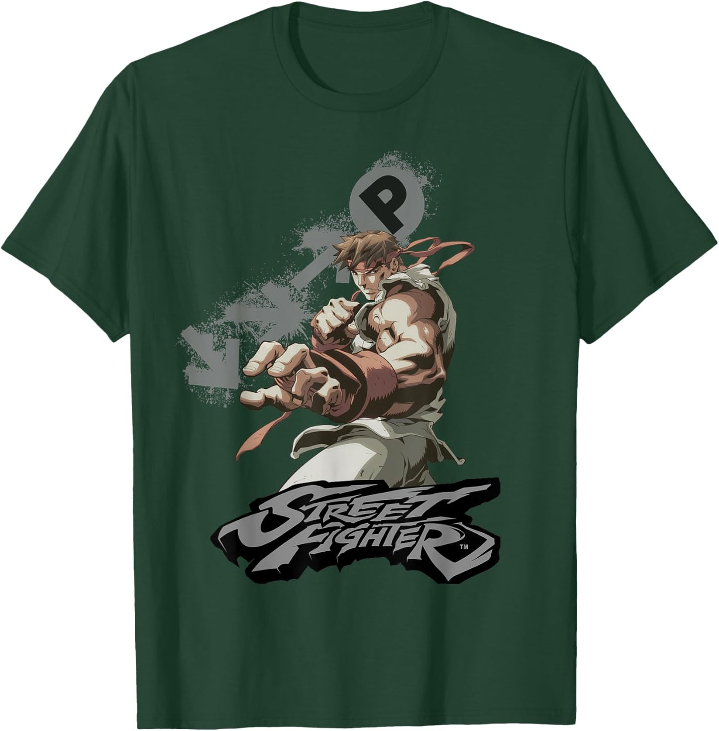 Street Fighter Ryu Portrait Fireball Epic Showdown Gamer T-Shirt - T-Shirt | Forest