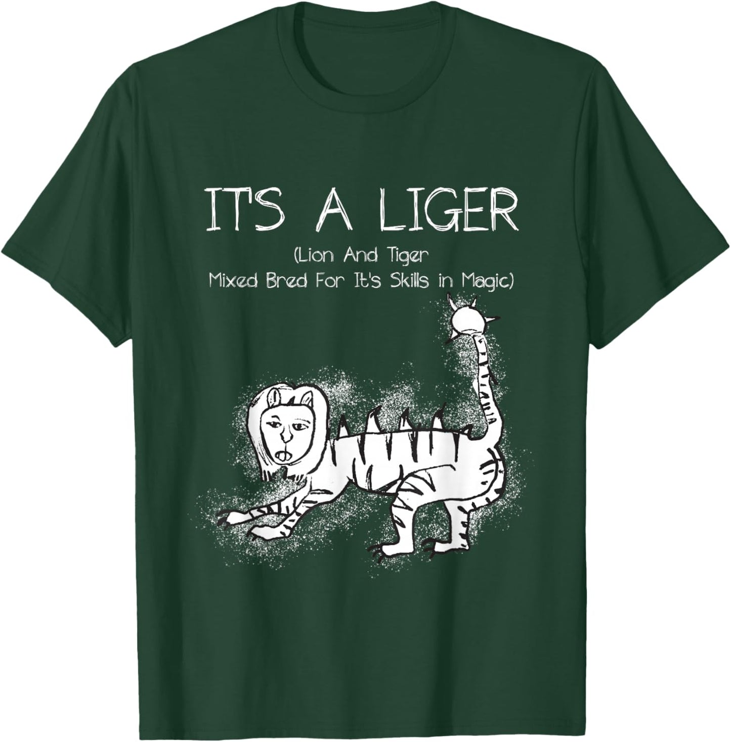 It's A Liger Lion and Tiger Mixed Bred for Its Skills Magic T-Shirt - T-Shirt | Forest