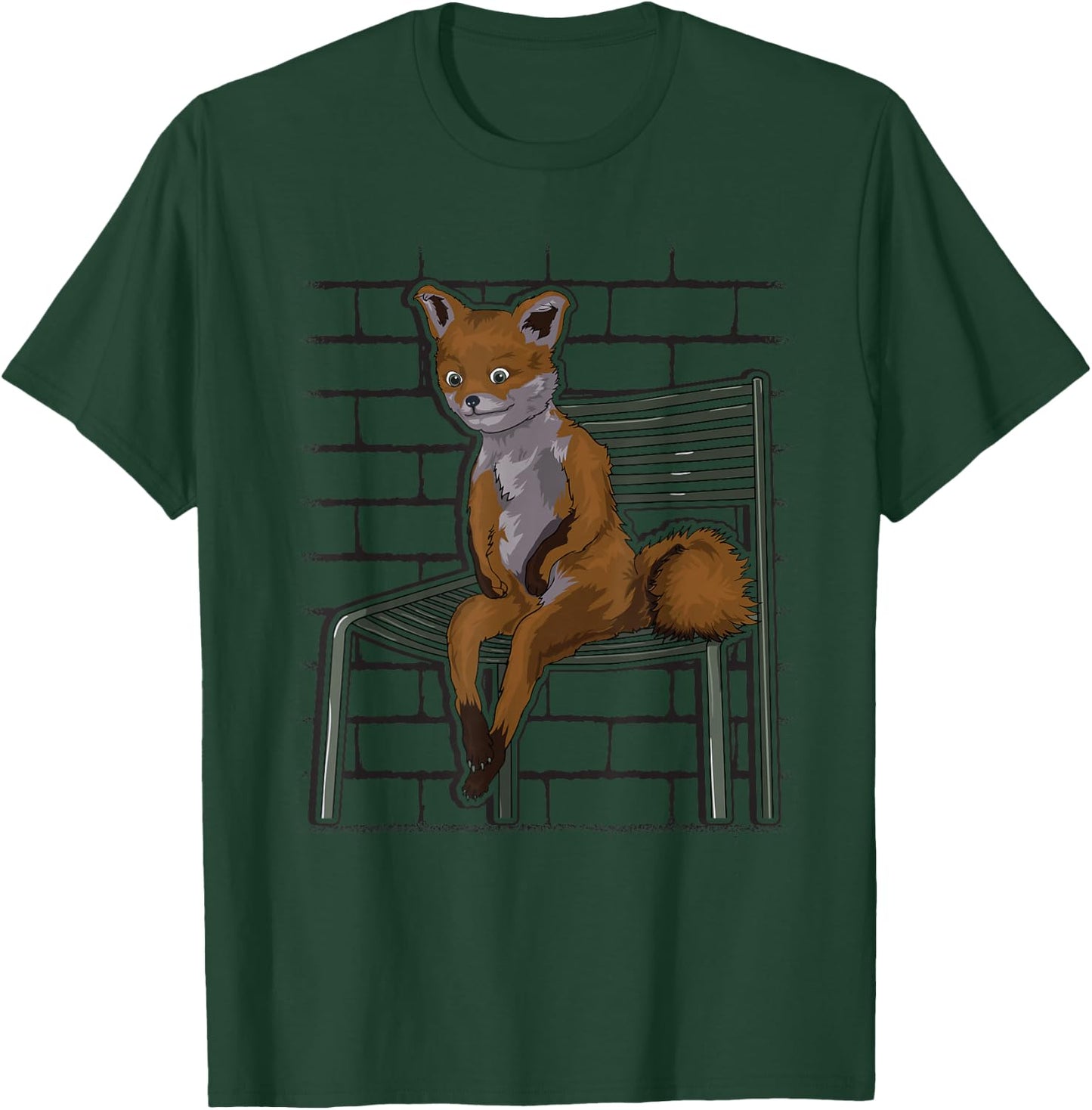 Awkward Sitting Fox Dank Meme T-Shirt - T-Shirt | Forest