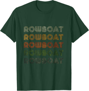Love Heart Rowboat Grunge Vintage Style Black Rowboat T-Shirt - T-Shirt | Forest