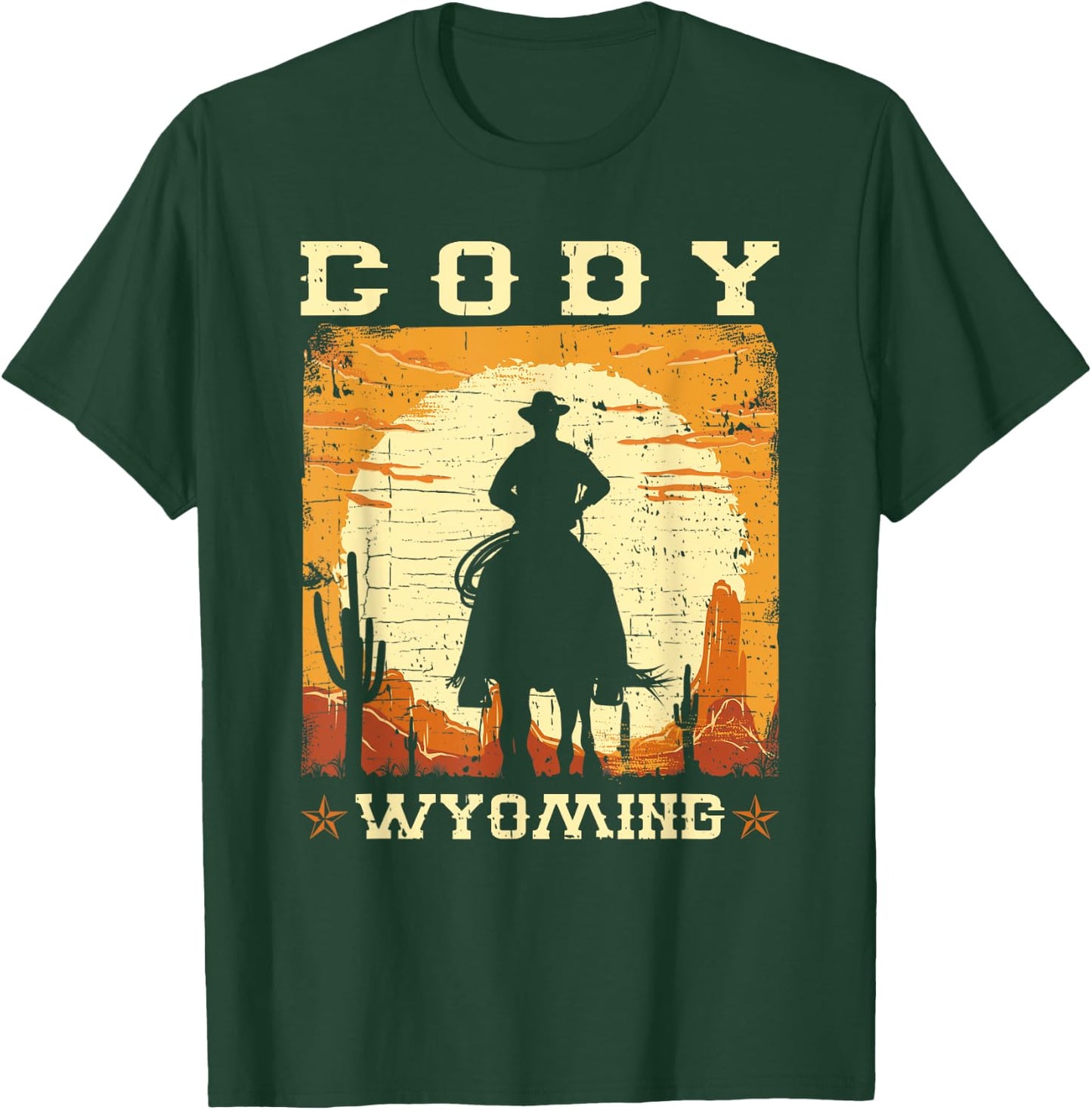 Cody Wyoming WY Western Country Cowboy T-Shirt - T-Shirt | Forest