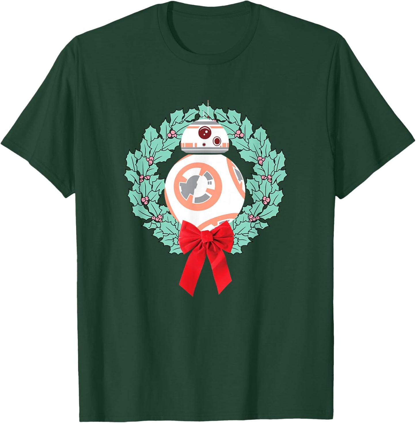 Star Wars The Force Awakens Christmas Crown BB-8 Chest Logo T-Shirt - T-Shirt | Forest