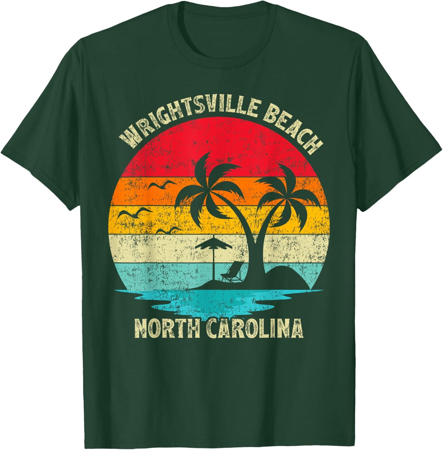 Vintage Summer Vacation North Carolina Wrightsville Beach Women Kids T-Shirt - T-Shirt | Forest