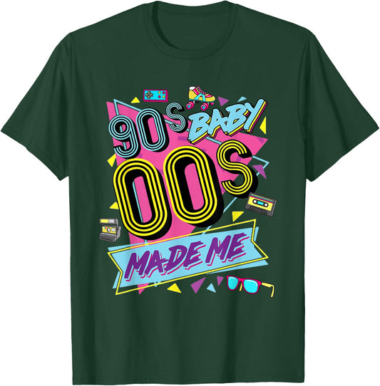 Retro Vintage 90's Baby 00's Made Me Nostalgia Classic T-Shirt - T-Shirt | Forest