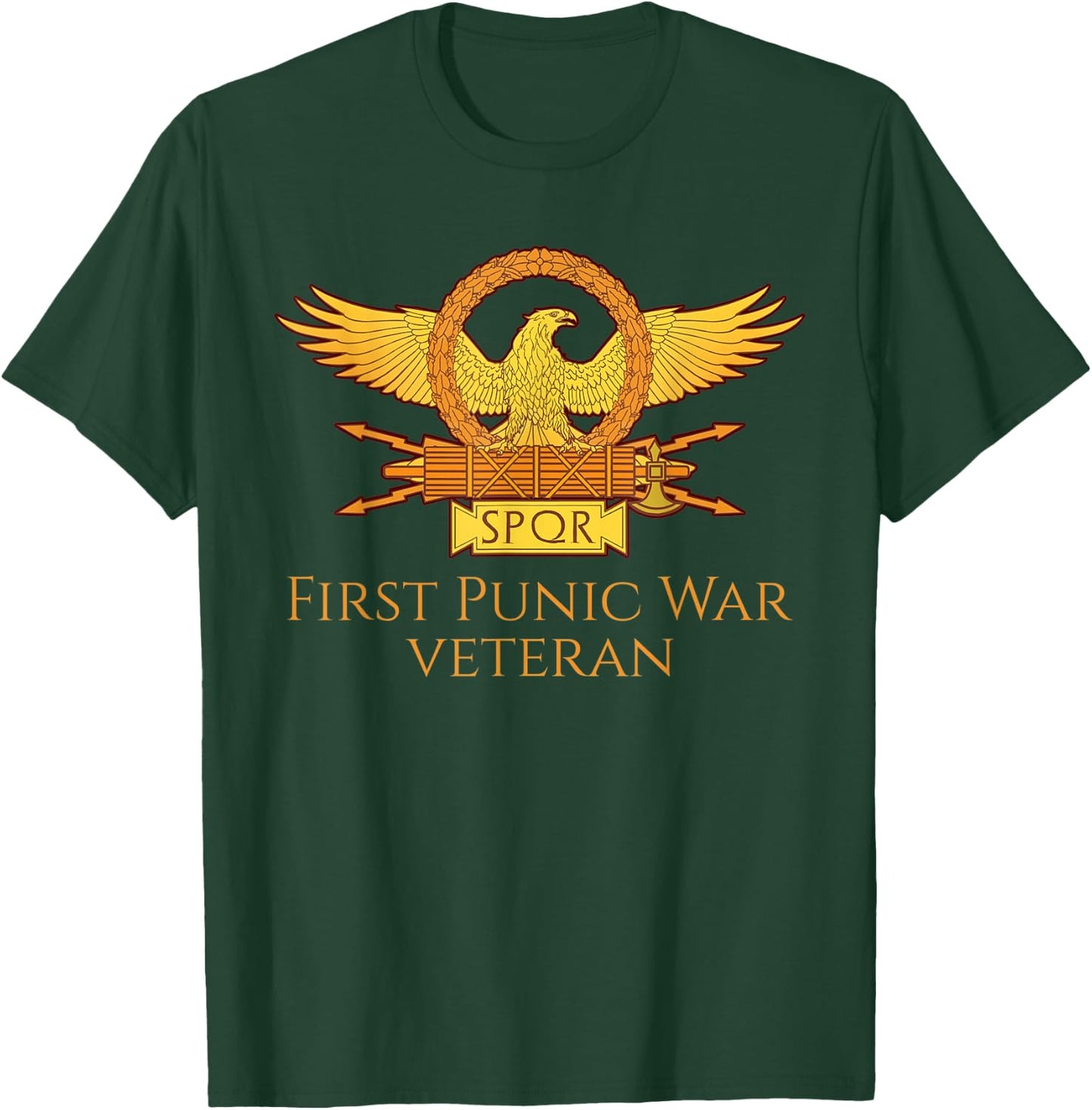 Ancient Roman History First Punic War Military Veteran SPQR T-Shirt - T-Shirt | Forest