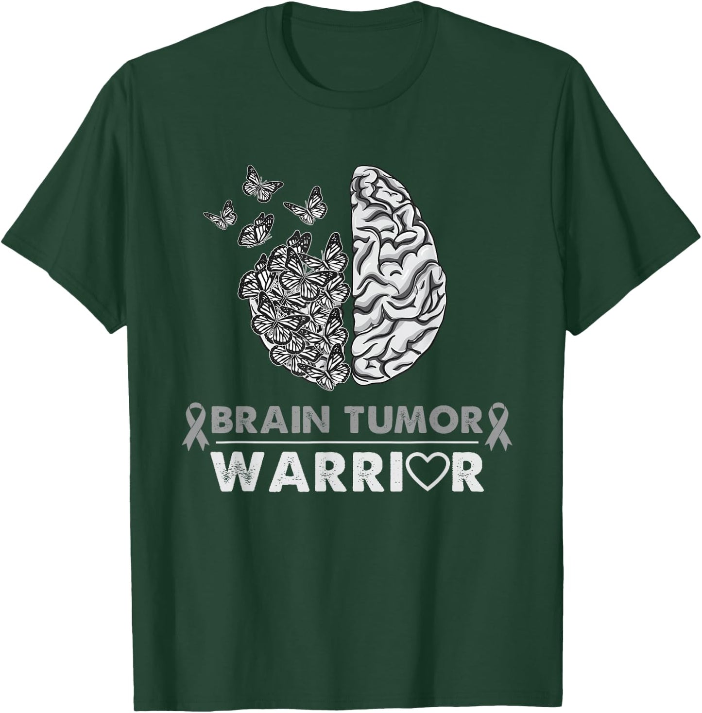 Brain Tumor Warrior Brain Tumor Awareness T-Shirt - T-Shirt | Forest