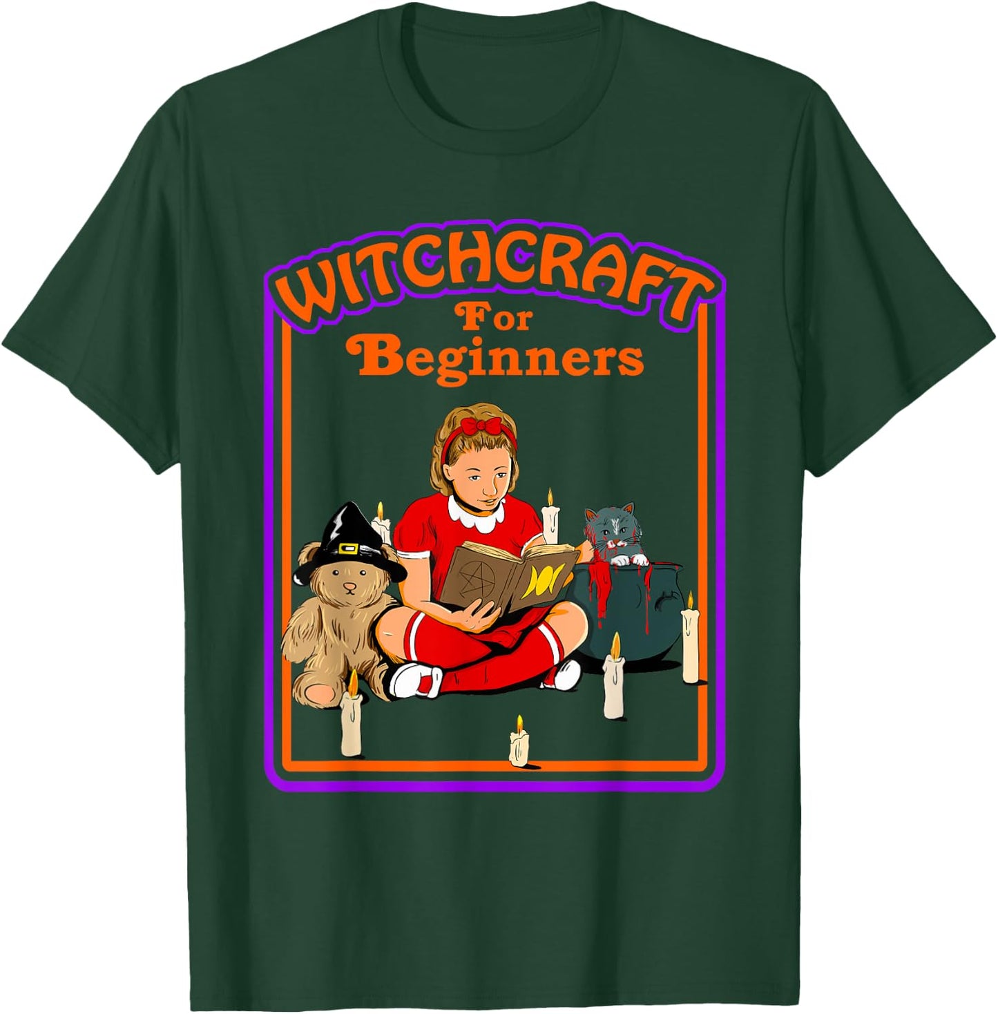 Witchcraft for Beginners Funny Sarcastic Retro Vintage Style T-Shirt - T-Shirt | Forest