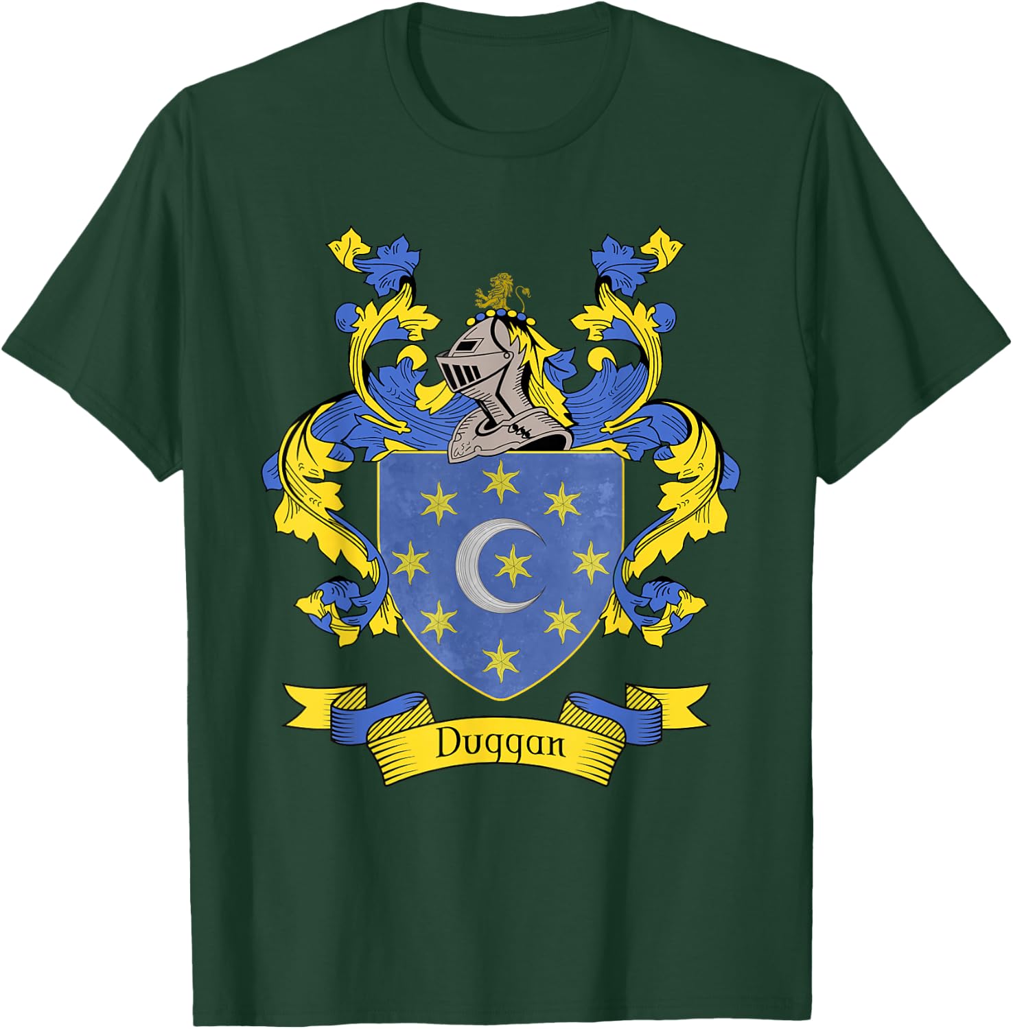 Duggan Coat of Arms | Duggan Surname Family Crest T-Shirt - T-Shirt | Forest