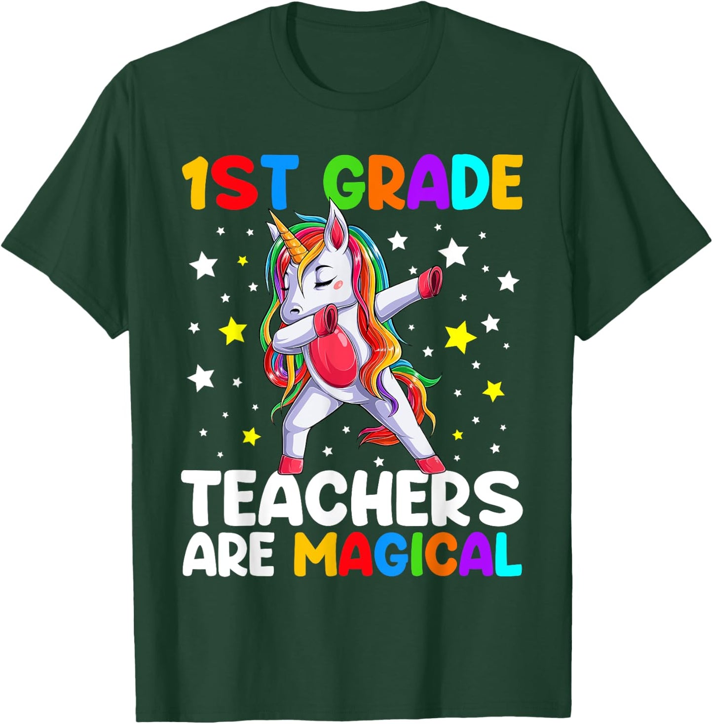 1st Grade Teachers Are Magical Unicorn Back To School Women Kids T-Shirt - T-Shirt | Forest