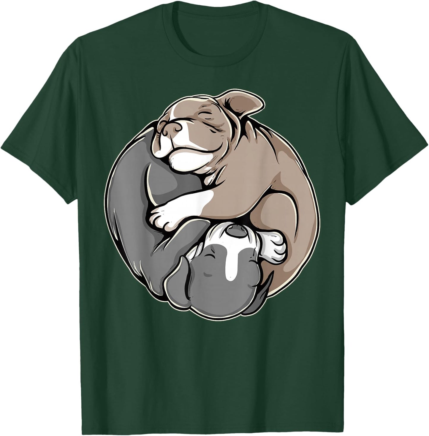Pitbull Puppies Yin Yang For Pibble Mom T-Shirt - T-Shirt | Forest