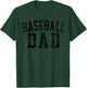 Baseball Dad Birthday Classic Bold Font Baseball Daddy T-Shirt - T-Shirt | Forest