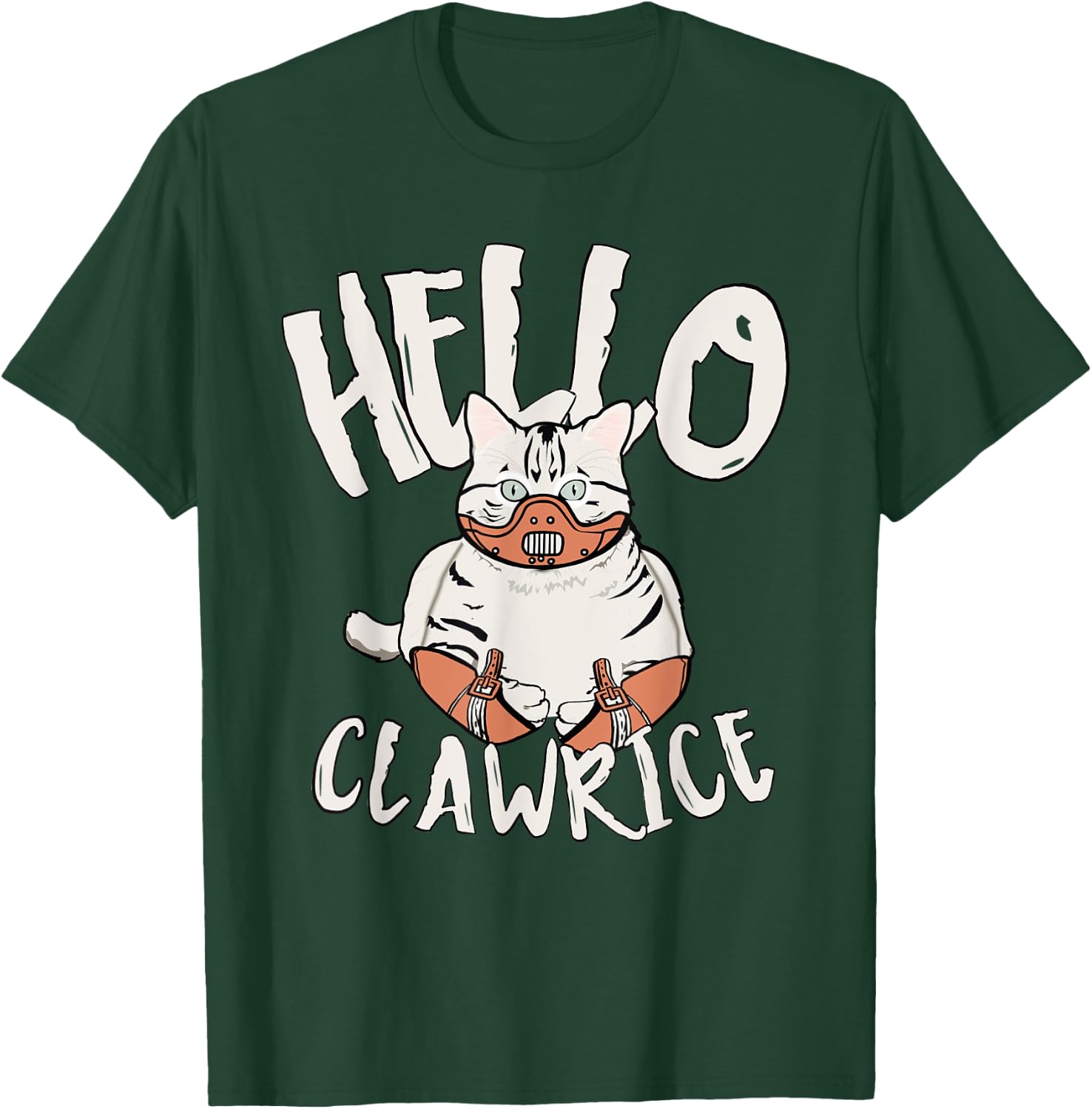 Cat Horror Theme Hello Clawrice Funny Horror Women T-Shirt - T-Shirt | Forest