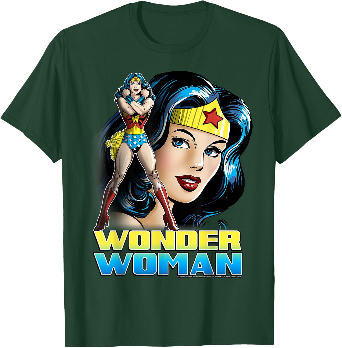 DC Comics Wonder Woman Classic Portrait T-Shirt - T-Shirt | Forest