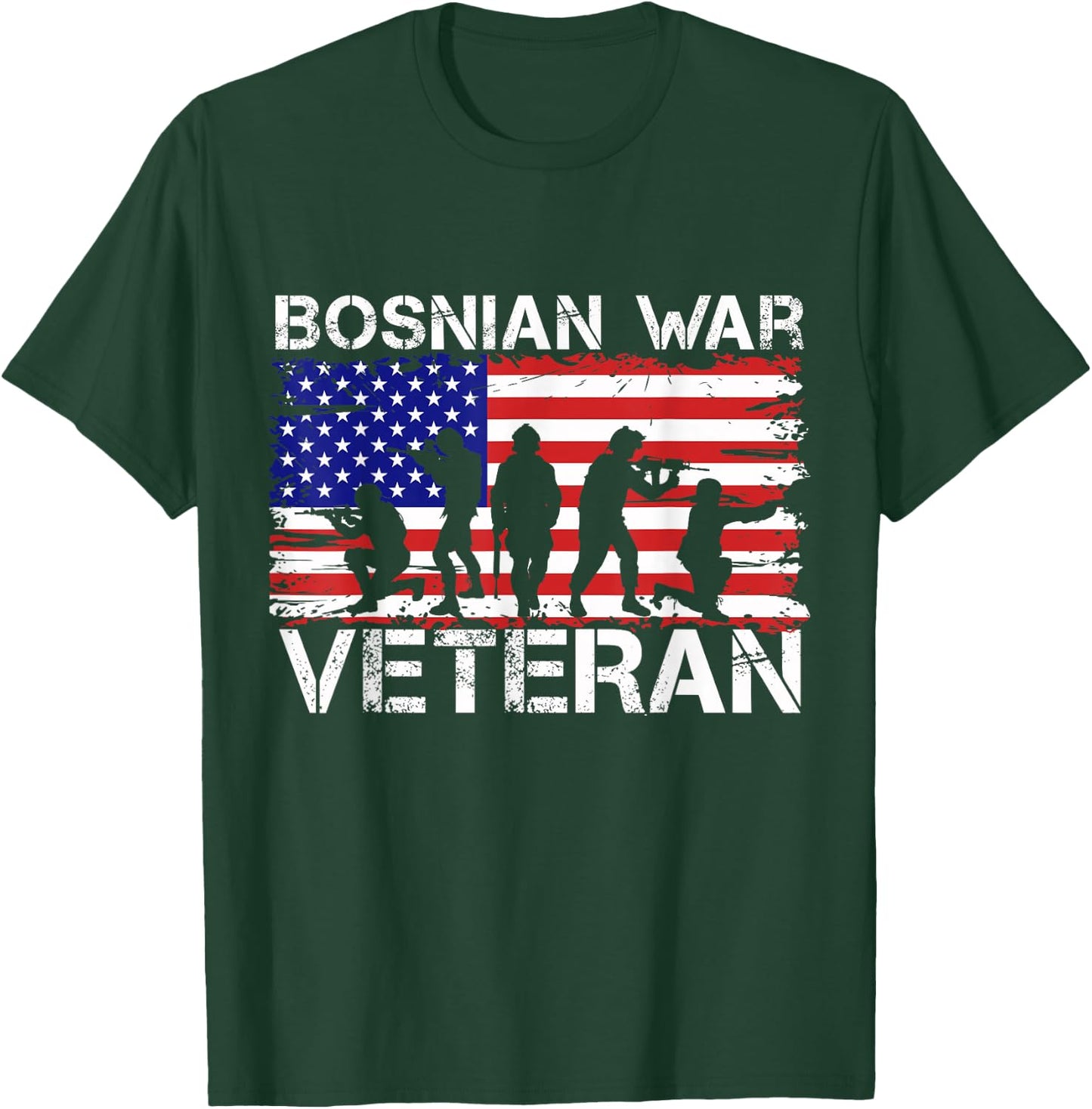 Men Women Bosnian War Veteran T-Shirt - T-Shirt | Forest