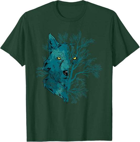 Howling Forest Animal Lover Gift Wildlife Predator Wolf T-Shirt - T-Shirt | Forest