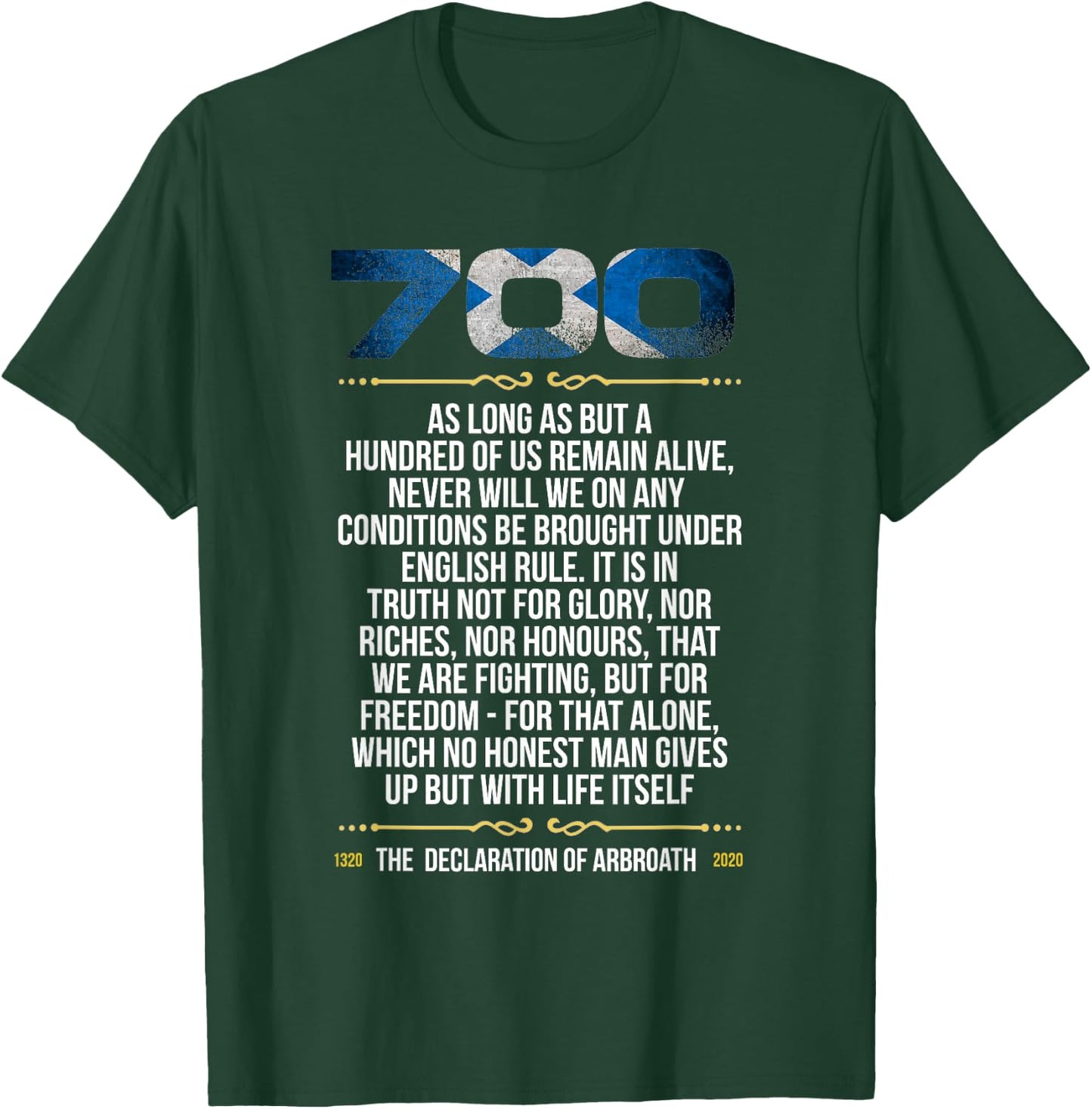 700th Anniversary Signing of the Declaration of Arbroath T-Shirt - T-Shirt | Forest