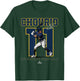 Number and Portrait Jackson Chourio Milwaukee MLBPA T-Shirt - T-Shirt | Forest