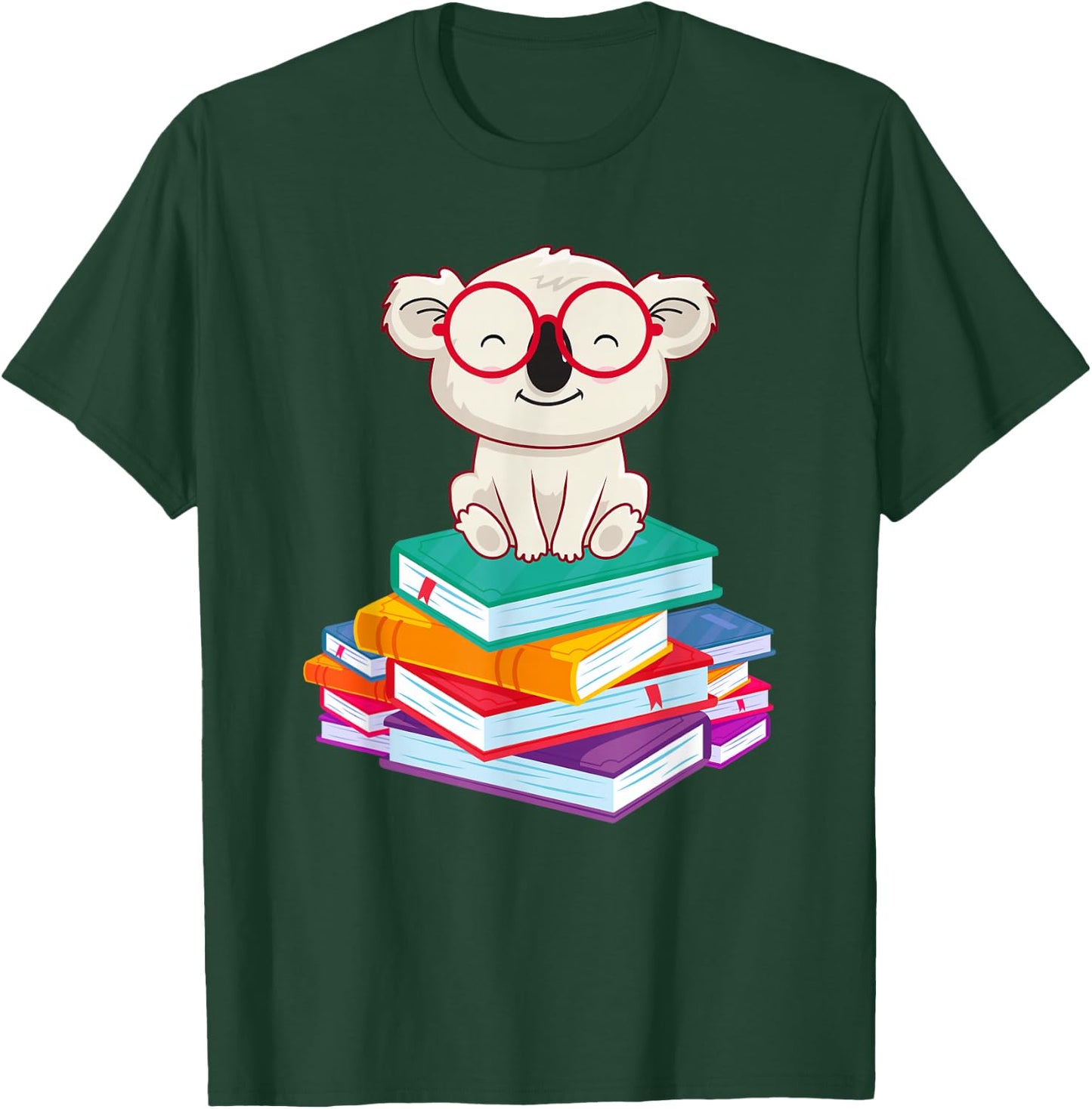 Reading Bookworm Gift Koala T-Shirt - T-Shirt | Forest