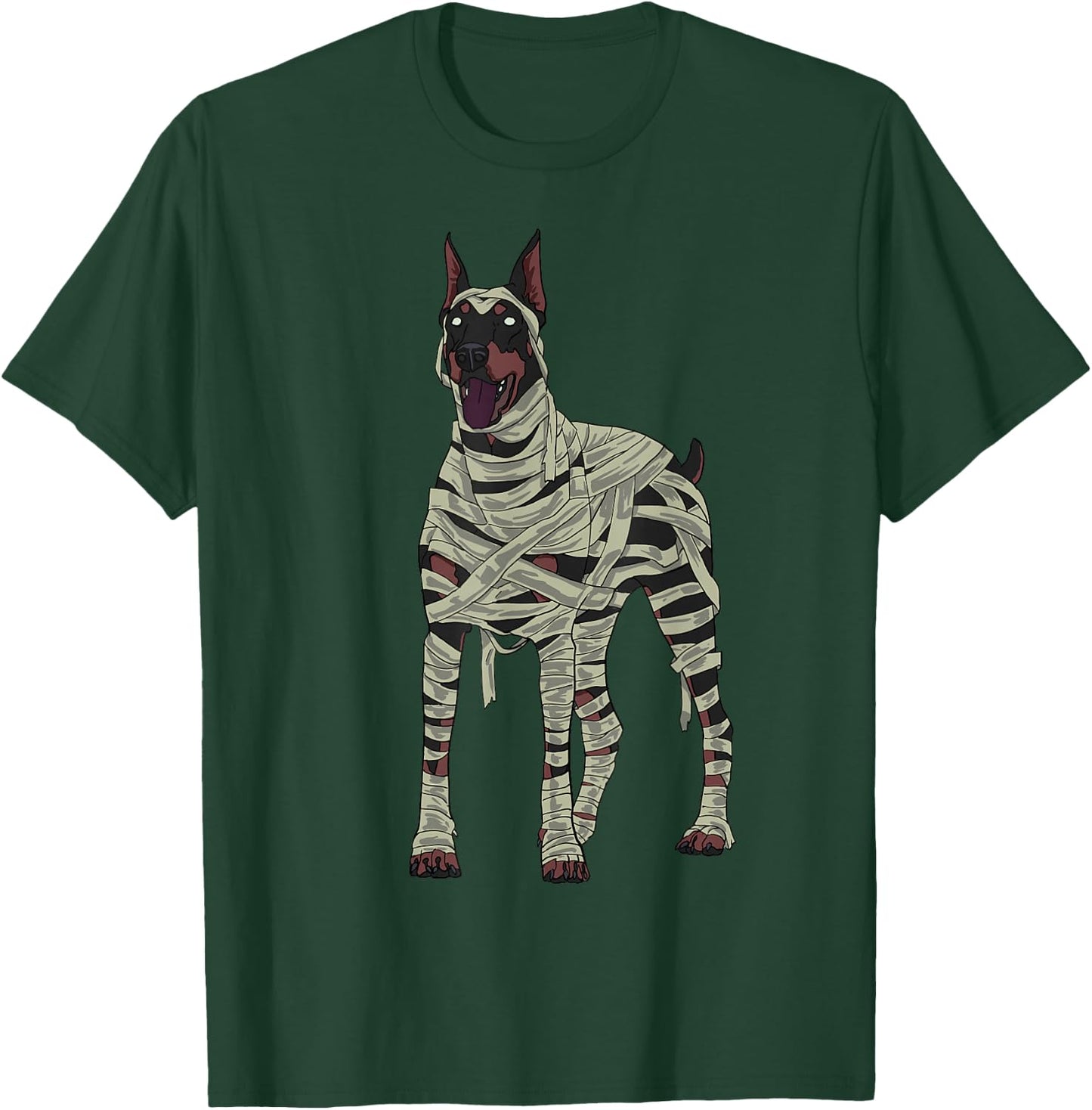 Doberman Dog Mummy Halloween Costume Dog Lovers T-Shirt - T-Shirt | Forest