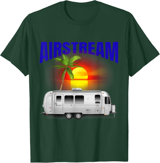 The perfect retro Airstream camping trailer . T-Shirt - T-Shirt | Forest