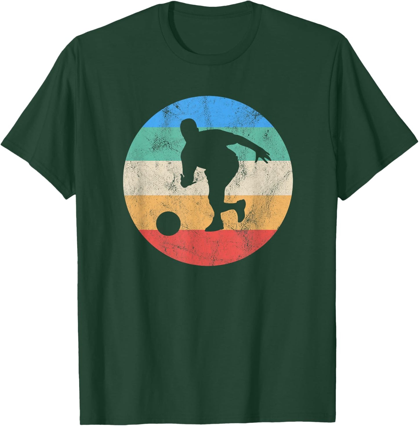 Retro Vintage Distressed Bowling Gift Or Boys T-Shirt - T-Shirt | Forest