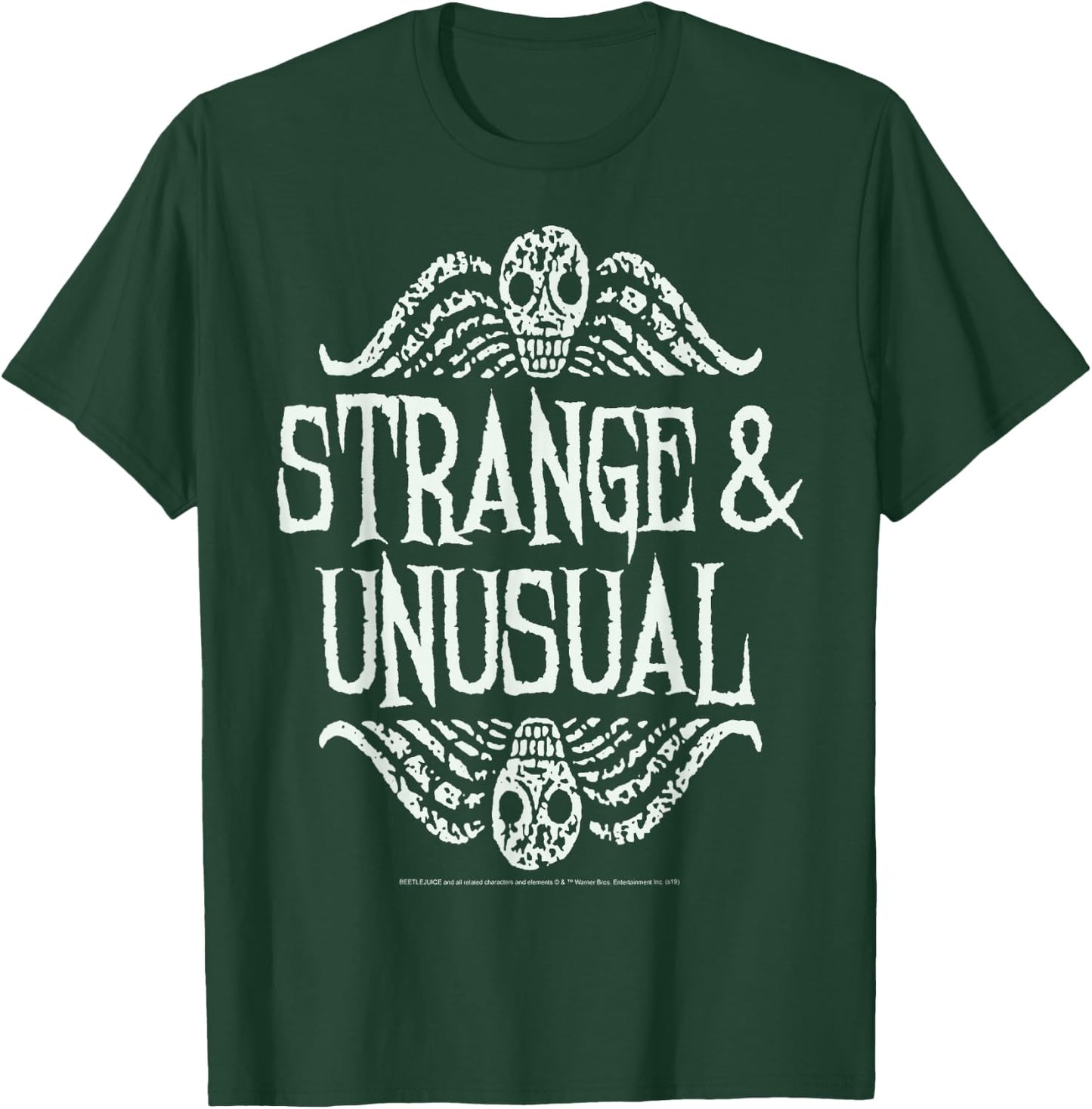 Beetlejuice Strange & Unusual Distressed Skulls T-Shirt - T-Shirt | Forest