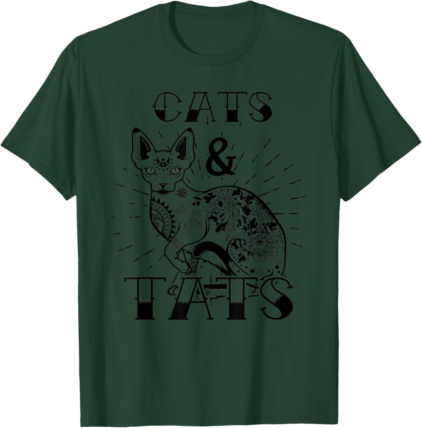 Cats & Tats Cat and Tattoo Lover Gift T-Shirt - T-Shirt | Forest