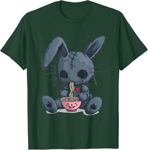 Goth Pastel Creepy Kawaii Rabbit Bunny Voodoo Doll Ramen T-Shirt - T-Shirt | Forest