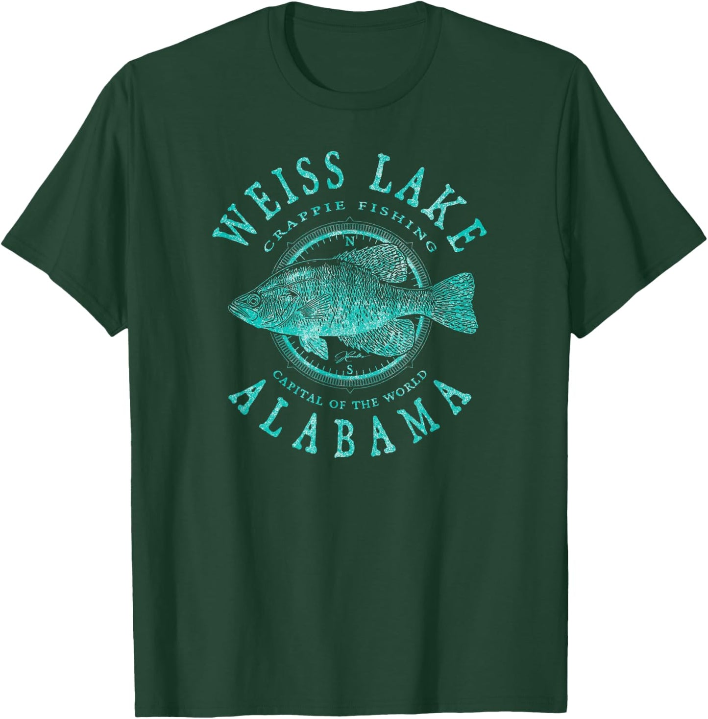 JCombs: Weiss Lake, Alabama, Crappie Fishing T-Shirt - T-Shirt | Forest
