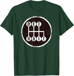 Detroit Stick Shift design T-Shirt - T-Shirt | Forest