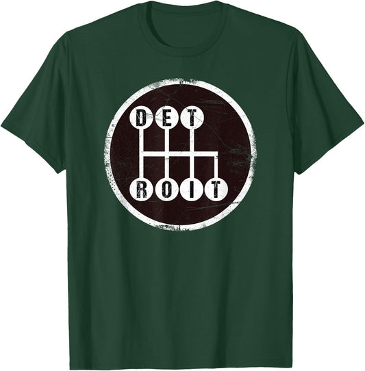 Detroit Stick Shift design T-Shirt - T-Shirt | Forest