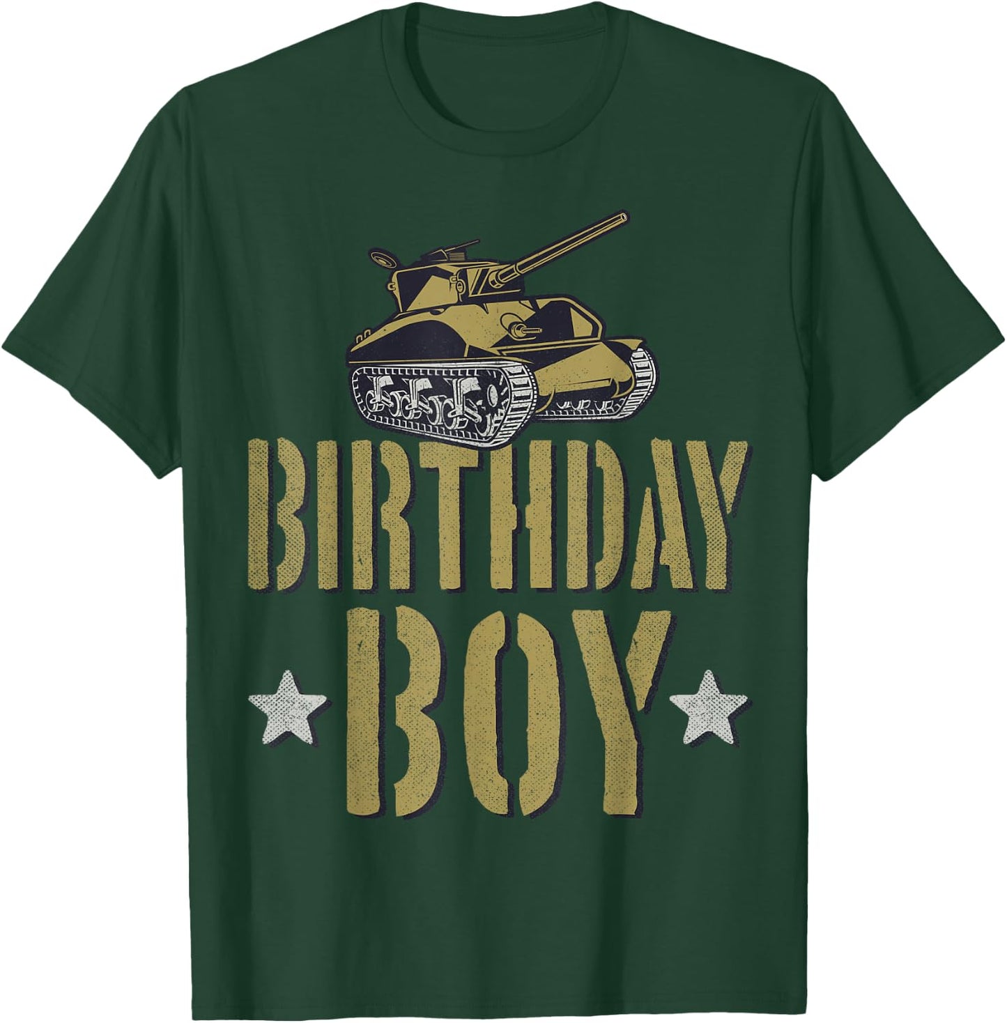 Army Party Birthday Boy Shirt Military Tank Boys Camo T-Shirt - T-Shirt | Forest