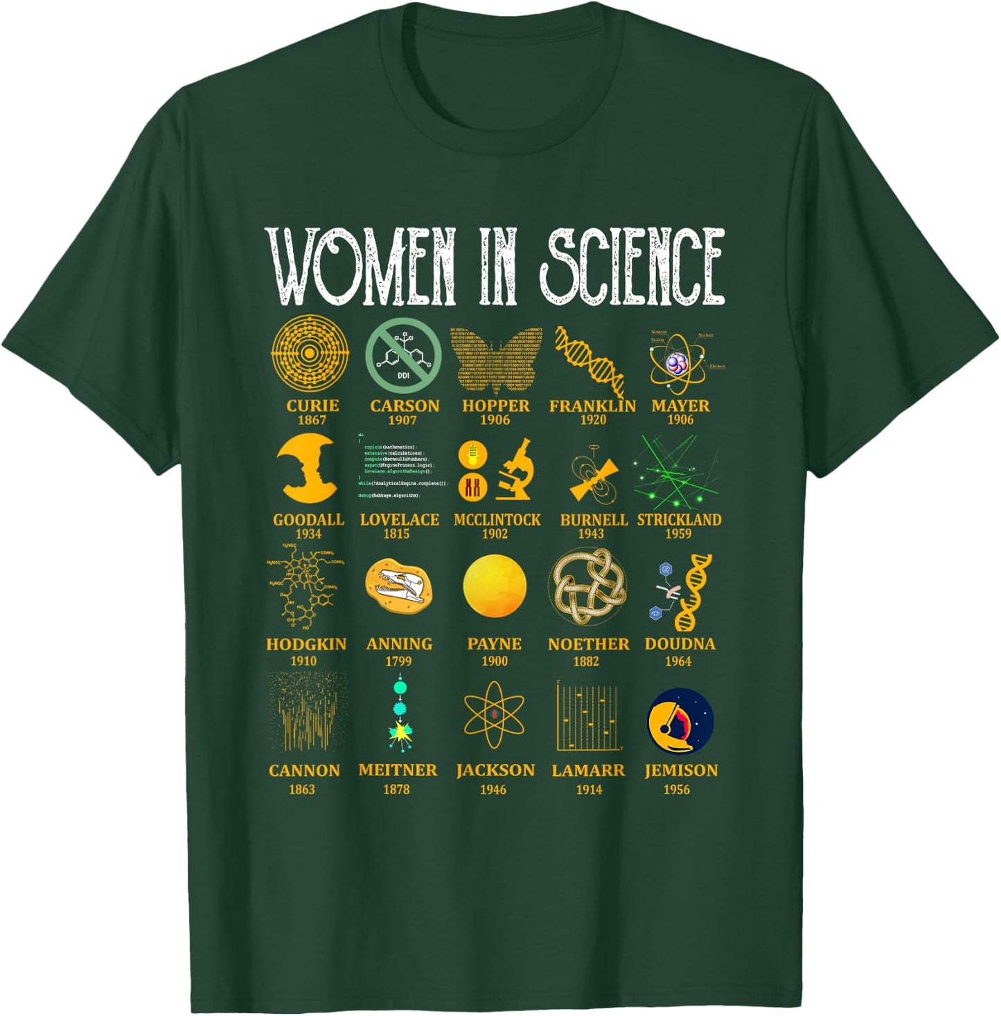 Science Lover Gifts Adult Women In Science Scientist Idea T-Shirt - T-Shirt | Forest
